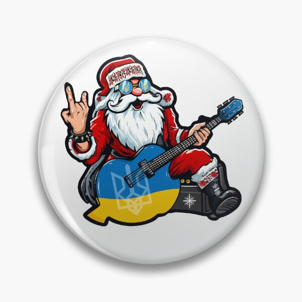 Item preview, Celebrate the Holidays with Ukrainian Santa Rockstar - Ukraine Christmas Rockin' Style designed and sold by Aide.