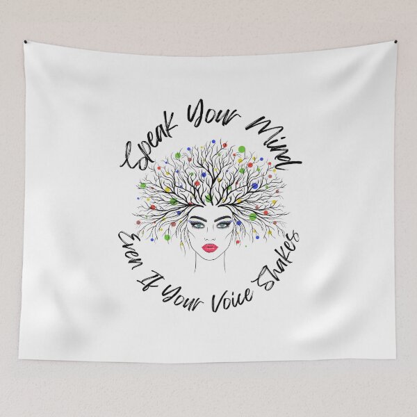 Item preview, Speak Your Mind Even If Your \voice Shakes Women's Rights  designed and sold by AllThatIsWelsh.