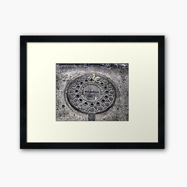 Manhole Cover, Havana Framed Art Print