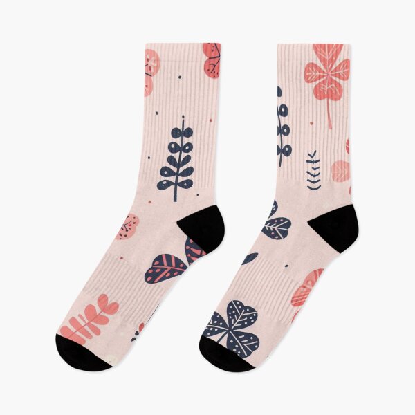 Item preview, Pink and grey clover flowers against a pale pink background - Pretty print on designed and sold by ExtraMessages.