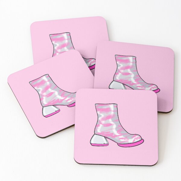 Item preview, Fluevog Groovy Boot Pink on Metallic Silver designed and sold by anne m bray.