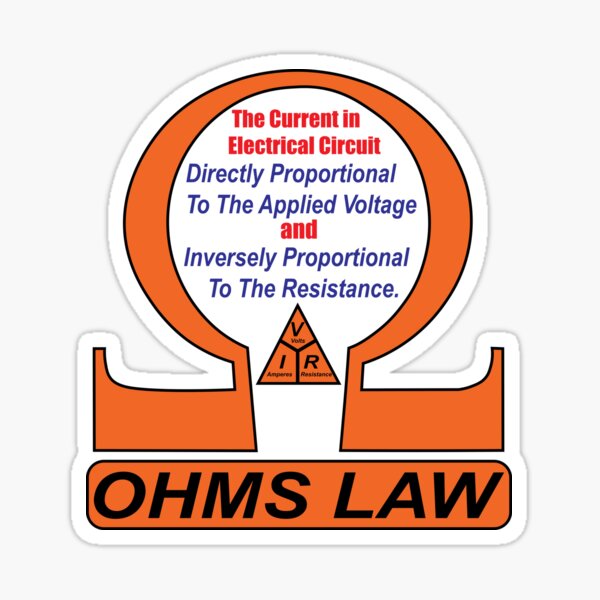 ohms Symbol and Ohms Law Formula Triangle Stickers for Electrical ohms Symbol and Ohms Law Formula Triangle Stickers for Electrical