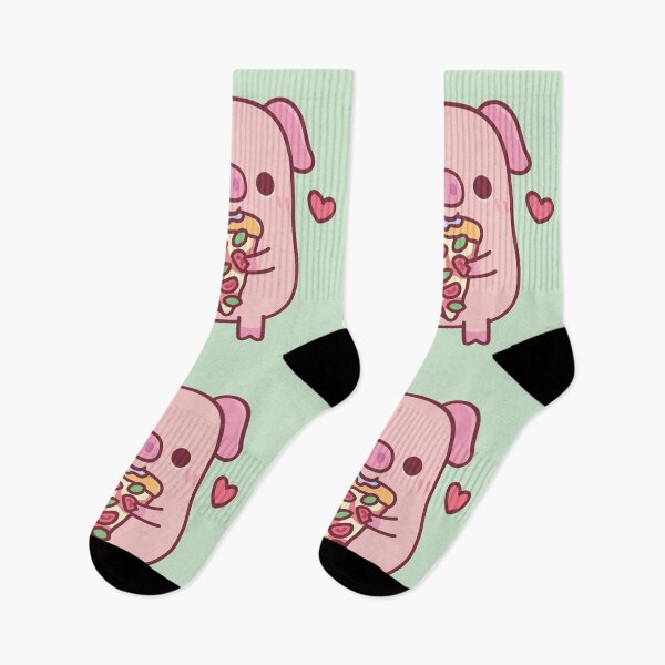 Item preview, Cute Little Pig Eating Margherita Pizza designed and sold by rustydoodle.