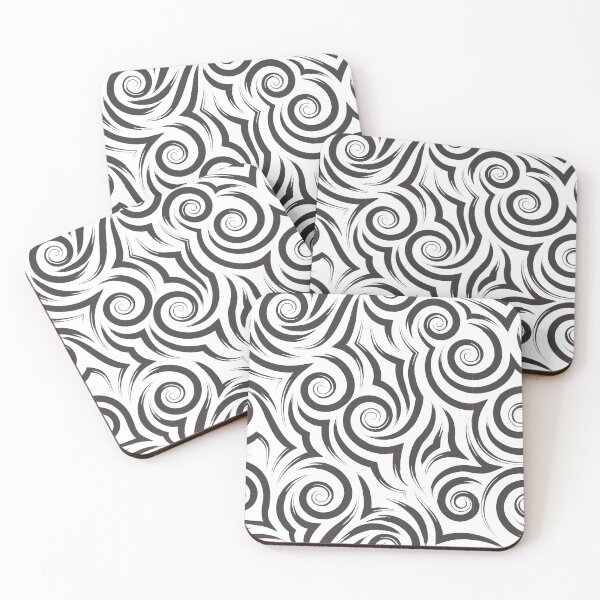 Item preview, Black and white Wavy Swirl Seamless Pattern. Tribal Style. by Mill2023 designed and sold by Mill2023.