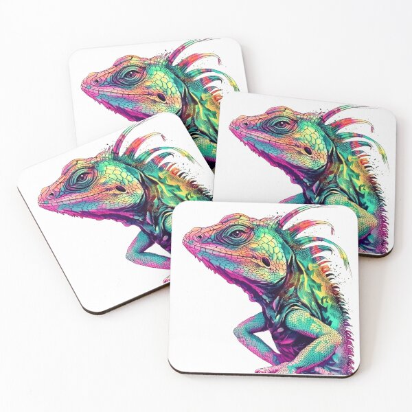 Item preview, Neon Iguana Glow: Colorful Reptile Phone Case and Notebook - Trendy Lizard Design, Vibrant Wildlife Accessories, Bold and Bright Fashion designed and sold by bahlpythons.