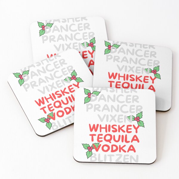 Artikelvorschau, Dasher Dancer Prancer Vixen Whiskey Tequila Vodka Blitzen entworfen und verkauft von Yendi-Prints.