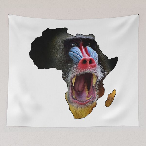 Item preview, Wild Baboon in Mother Continent; Africa; designed and sold by StickerApe.