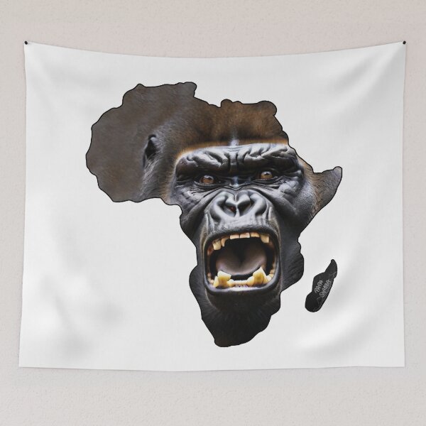 Item preview, Wild Gorilla in Mother Continent; Africa; designed and sold by StickerApe.