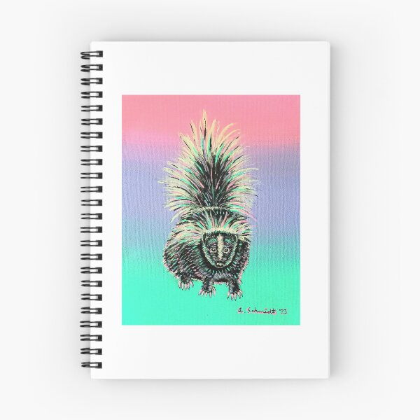 Item preview, Skunk Pastel Neon Abstract Acrylic Colorful Cute Original Art Painting  designed and sold by Intergalactic Unicorn: Art by Anna Schmidt.