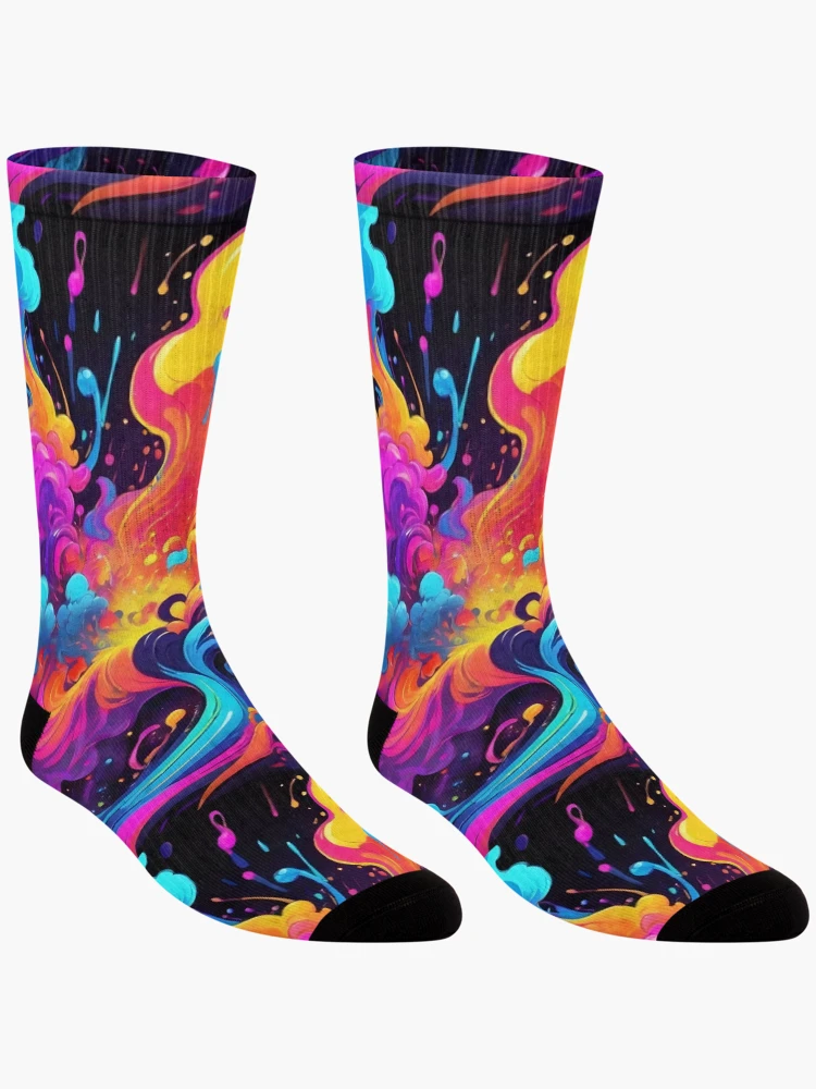 Thumbnail 3 of 5, Socks, Color Explode designed and sold by PIXEL31.