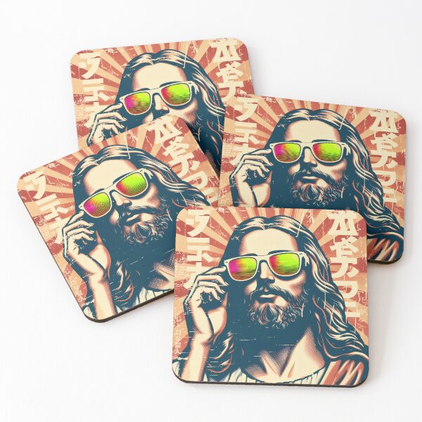 Item preview, Vintage Poster: Jesus with Fluorescent Sunglasses and Retro Texture designed and sold by IAPICTURE.