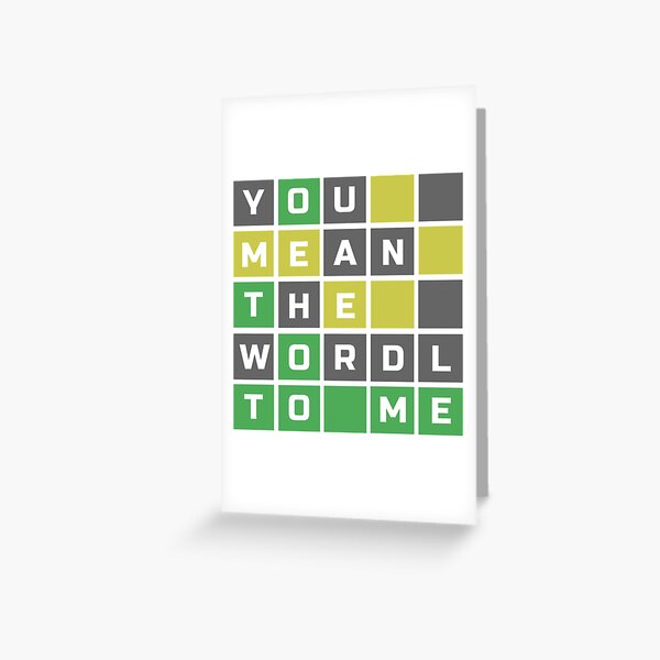 Vista previa del artículo con la obra «Wordle, significas la palabra para mí», diseñado y vendido por SamiJanelle.