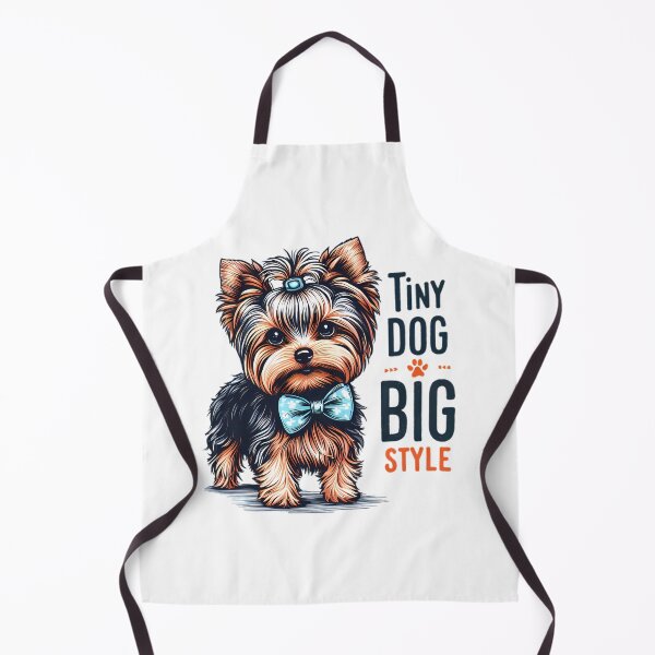 Item preview, "Tiny dog, big style": Yorkie with a bowtie designed and sold by ShounenGifts.