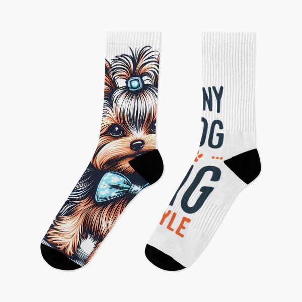 Item preview, "Tiny dog, big style": Yorkie with a bowtie designed and sold by ShounenGifts.