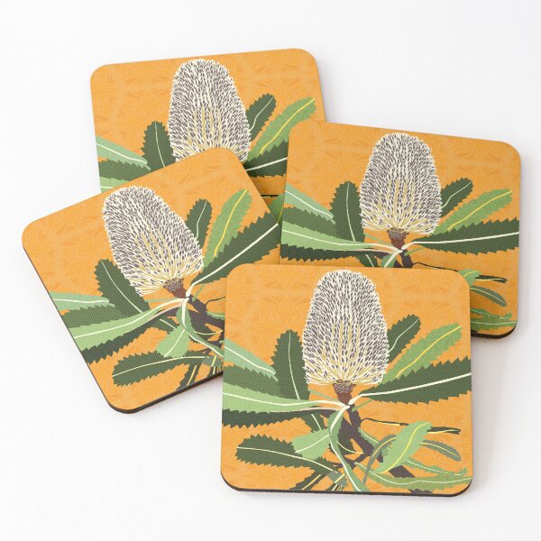 Item preview, Banksia Flower Native Australian Yellow designed and sold by blueidesign.