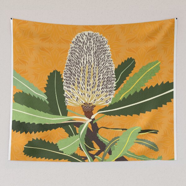 Item preview, Banksia Flower Native Australian Yellow designed and sold by blueidesign.