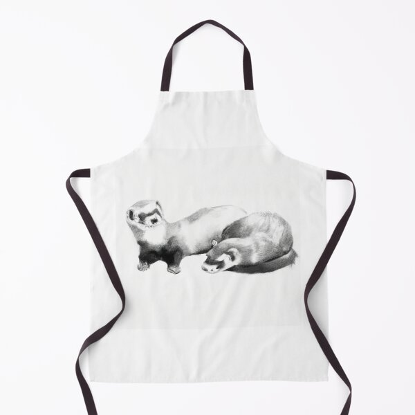 Item preview, Design Cute Ferrets Sleepy Black White Watercolor designed and sold by IssaraStudio.