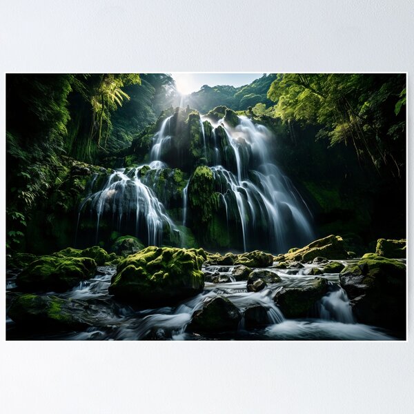 Artikel-Vorschau von Wasserfall im Dschungel, designt und verkauft von Art by Lilia.