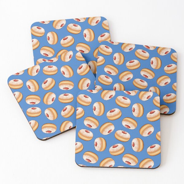 Item preview, sufganiyot donuts - blue designed and sold by littlearrow.