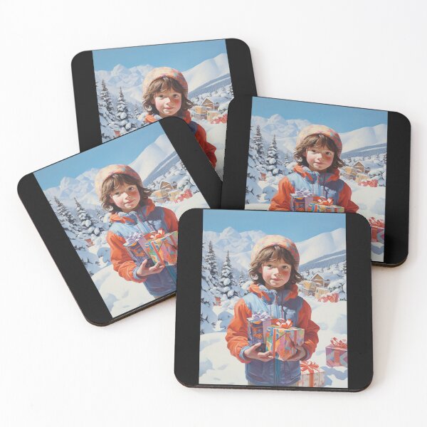 Item preview, Little Boy With Gift Boxes designed and sold by SallieIrma.