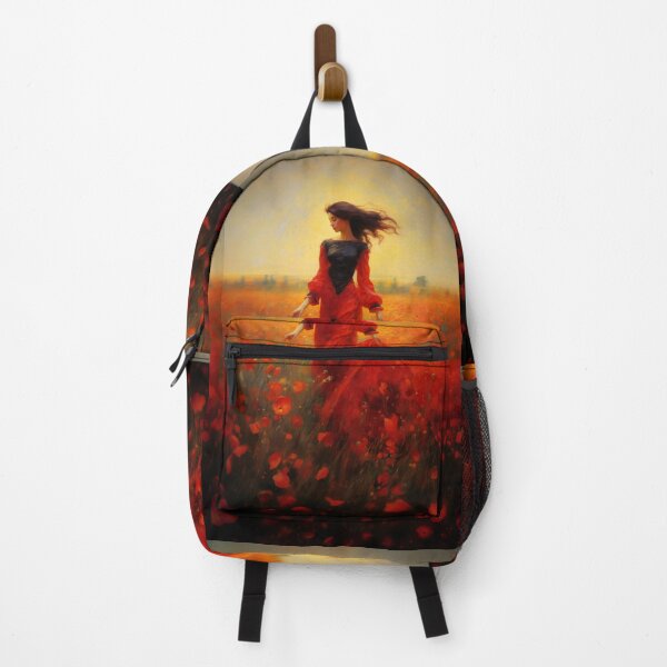 Item preview, Lady with Red Poppies designed and sold by Art by Lilia.