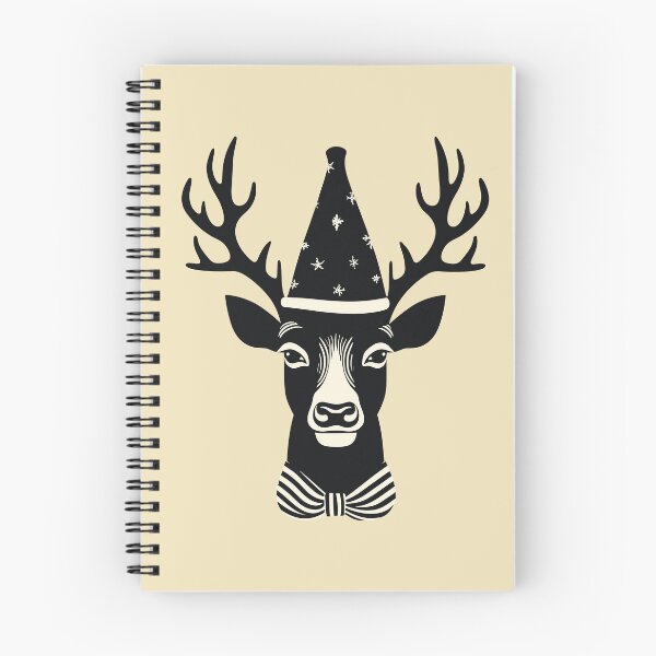 Artikelvorschau, Minimalistischer schwarz-weißer Vintage-Weihnachts-Rudolph entworfen und verkauft von Daqomm.