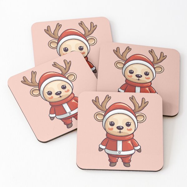 Aperçu de l'œuvre Mignon bébé femme père Noël Rudolph créée et vendue par Daqomm.