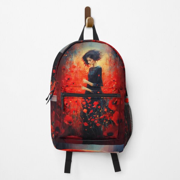 Item preview, Lady with Red Poppies designed and sold by Art by Lilia.