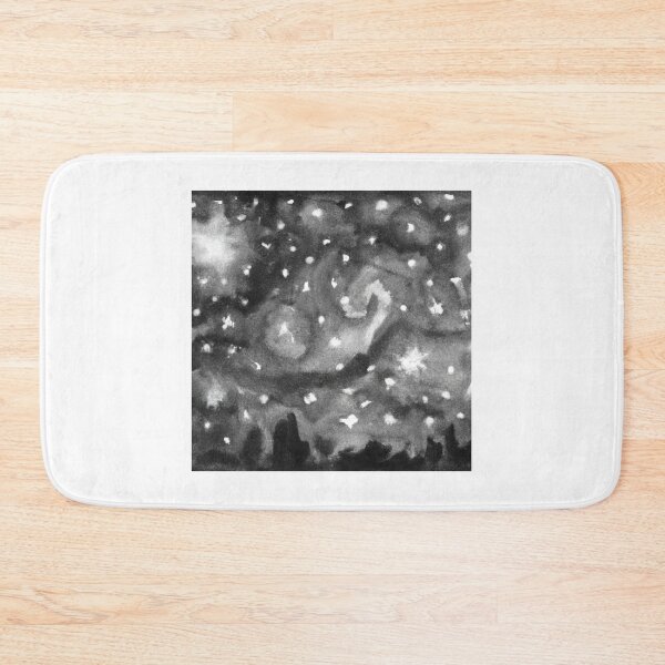 Item preview, The Starry Night Black White Watercolor designed and sold by IssaraStudio.