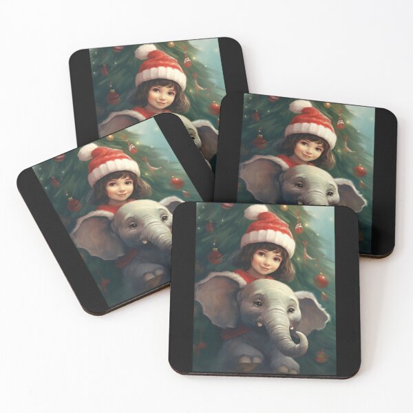 Item preview, Christmas With Baby Elephants designed and sold by SallieIrma.