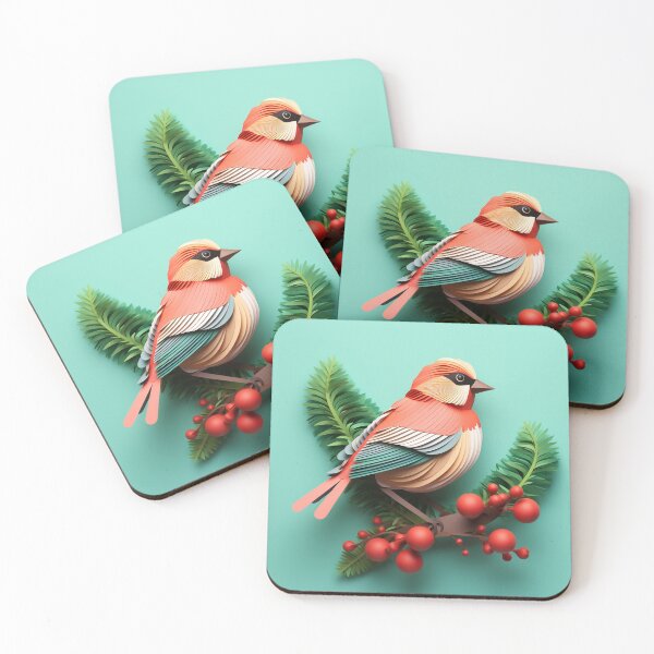 Item preview, Papercraft Christmas Red Bird designed and sold by LaartStudio.
