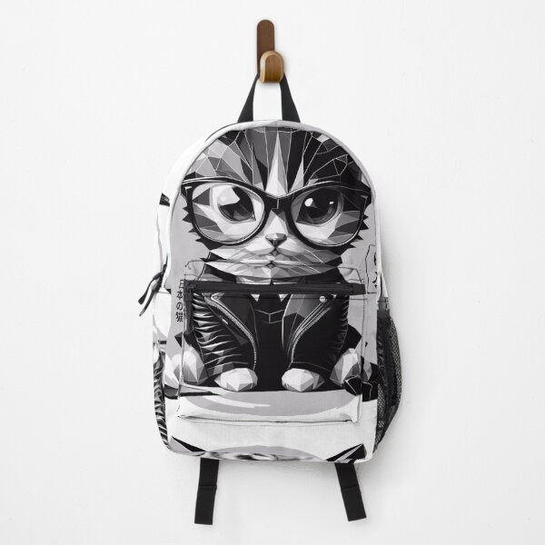 Item preview, Geometric Illustration: Stylish Cat in Shades of Grey designed and sold by IAPICTURE.