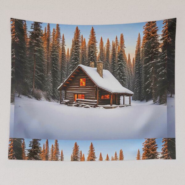 Item preview, Wintertime Cabin designed and sold by Earth Nature Creations.