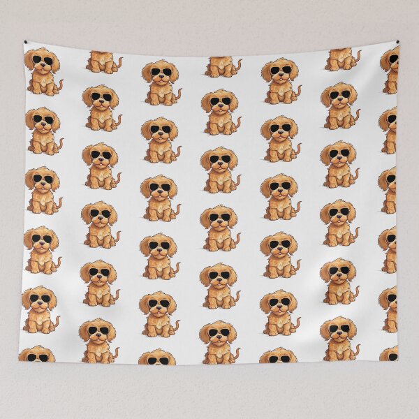 Item preview, Cute Cavapoo Puppy Wearing Sunglasses designed and sold by TheAnimalZ00.