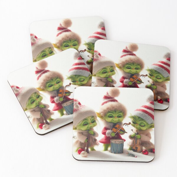 Item preview, little grinches christmas carol playing music with white background designed and sold by erkabees.
