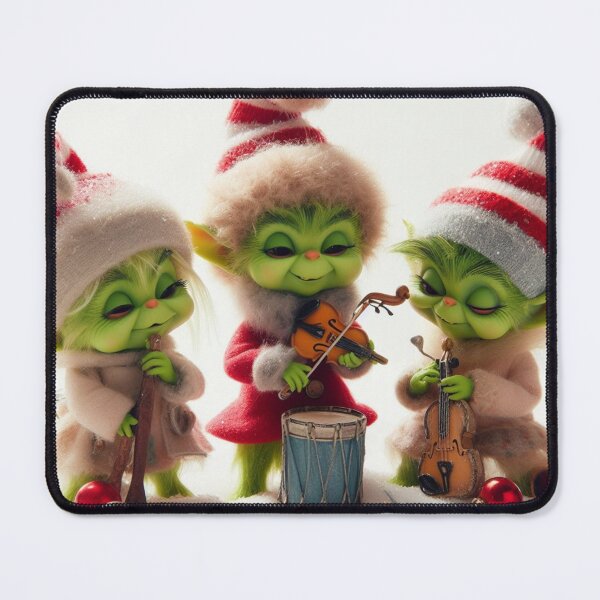 Item preview, little grinches christmas carol playing music with white background designed and sold by erkabees.