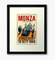 MONZA GRAND PRIX; Vintage Auto Racing Print Framed Print