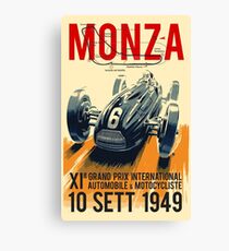 MONZA GROSSER PRIX; Vintage Auto Racing Print Leinwanddruck