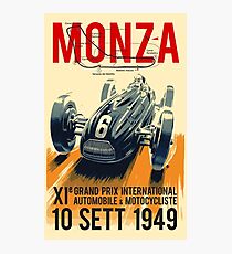 MONZA GRAND PRIX; Vintage Auto Racing Print Photographic Print
