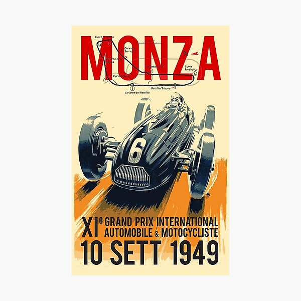 Item preview, MONZA GRAND PRIX; Vintage Auto Racing Print designed and sold by posterbobs.