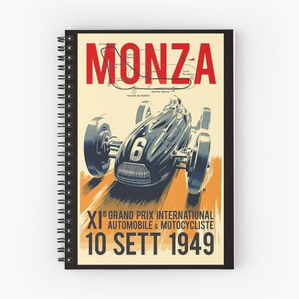 Artikelvorschau, MONZA GRAND PRIX; Vintage-Autorennen-Druck entworfen und verkauft von posterbobs.