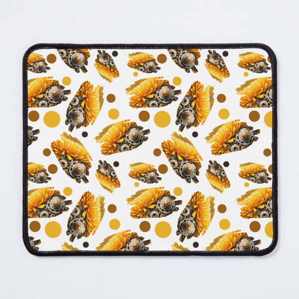 Item preview, Steampunk Yellow Dandelion and Polka Dots Pattern designed and sold by NovosArt.