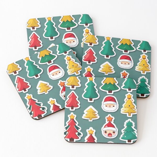 Item preview, Cute Santa And Christmas Tree Stickers designed and sold by PlanetMarker.