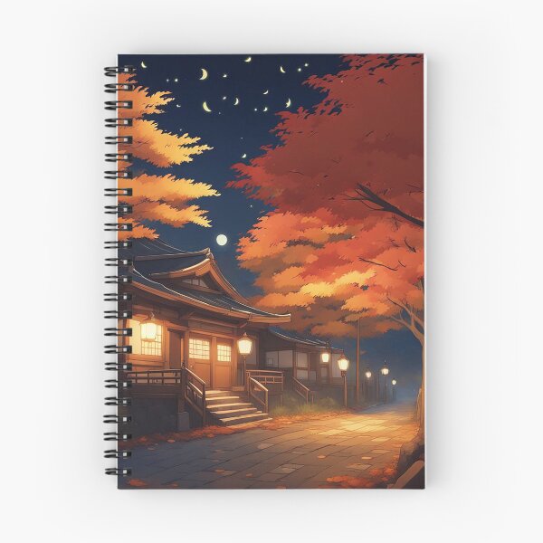 Item preview, Magical Full Moon - Autumn Night Anime Print designed and sold by evilishgoods.