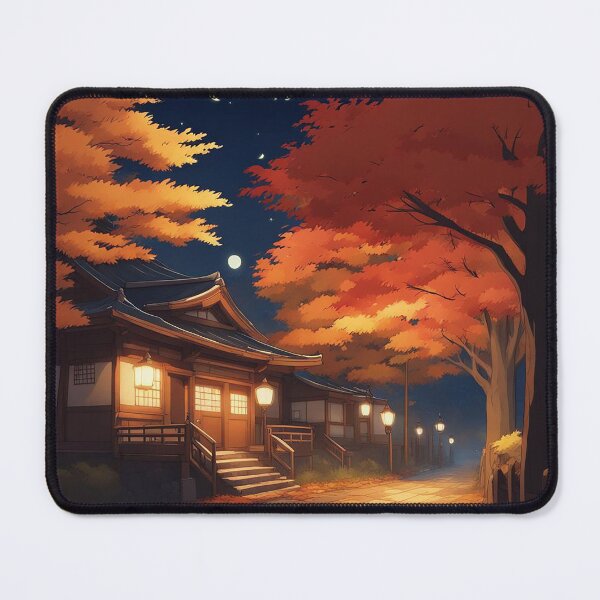 Item preview, Magical Full Moon - Autumn Night Anime Print designed and sold by evilishgoods.