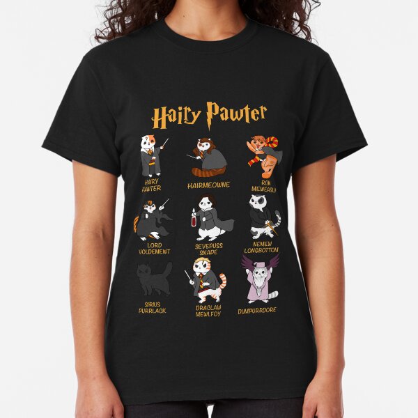 Vintage Funny Hairy Pawter For Cat Lovers Classic T-Shirt