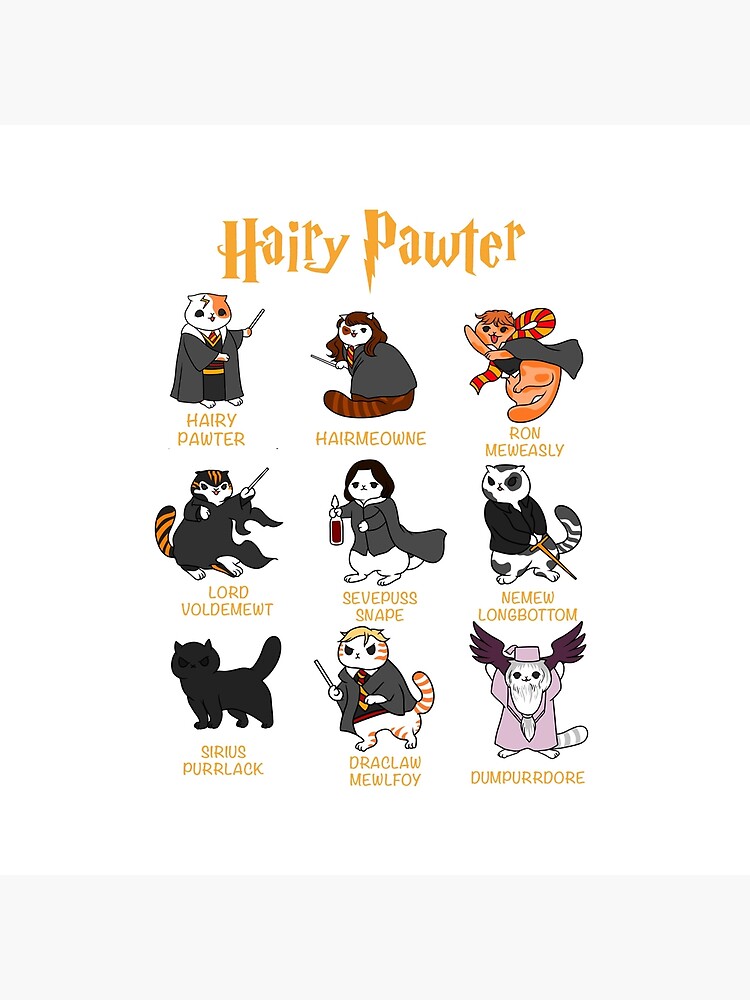 Vintage Funny Hairy Pawter For Cat Lovers by yanelizabeth123
