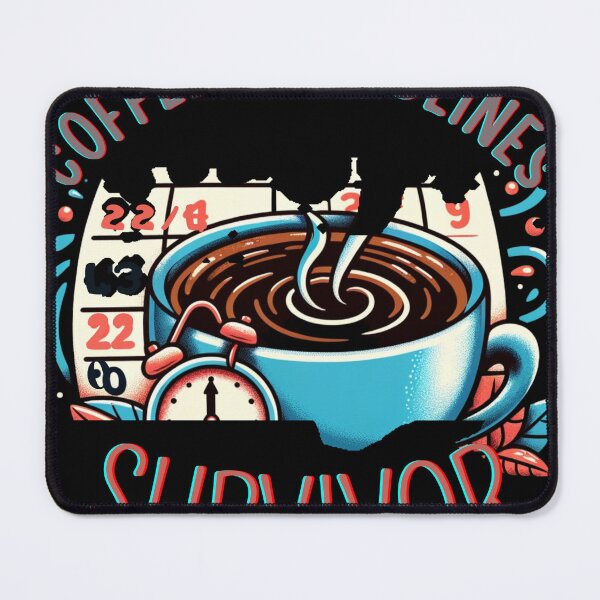 Item preview, Coffee & Deadlines Survivor designed and sold by EmprendeHoy.