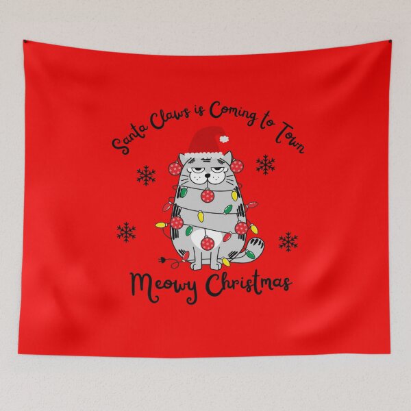 Item preview, Santa Claws is Coming to Town Meowy Christmas  designed and sold by juliorivera46.