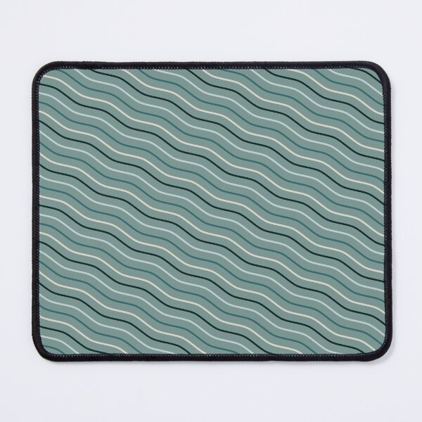 Item preview, Slanted Dark Green and Beige Wavy Stripes On Green Pattern designed and sold by Sandy Richter.